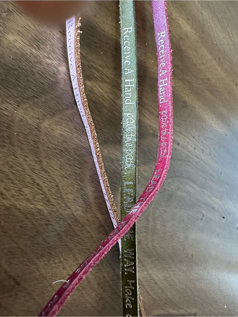 Humanity For All Leather Wrap Bracelets Lot of 3 Y2K Boho Peace